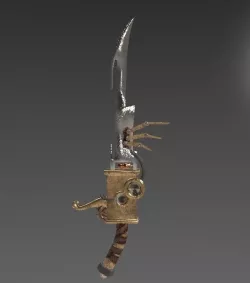 Steampunk sword Low-poly  3D model
