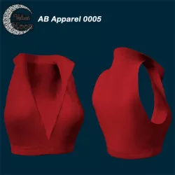 VM A0005 - Sexy under-breast halter top with open shirt collar Low-poly  3D model