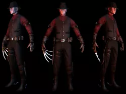 Western Style Freddy Krueger Game Mesh Low-poly  3D model