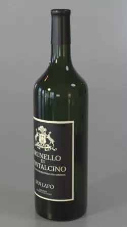 Wine bottle 3D model