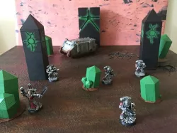 Alien Crystals Scatter Terrain For Min War games 40k Si-Fi Necron Similar 