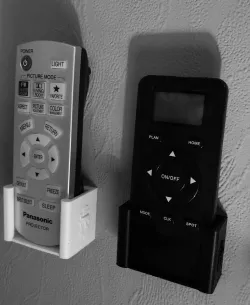 Collection of wall mounts for remotes
