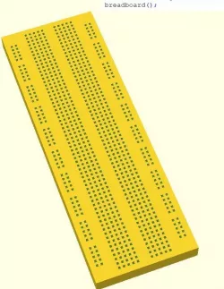 Customizable Parametric OpenSCAD Breadboard