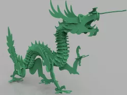 Dragon 3D puzzle - Printable