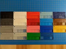 Filament Swatch Card with Label (Fusion 360 file)