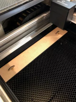 Glowforge Sacrificial Passthrough Guide with Extendo Pins