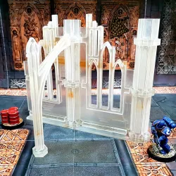 Laser cut basilica ruin