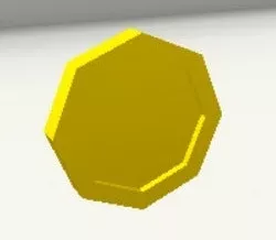 Low poly coin