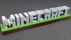 Minecraft 3D logo ⛏