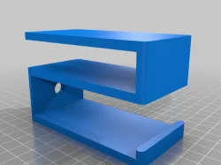 My Customized Parametric Desk Hook w/ Hole for Headphone Cable and Hook for Headphones Band