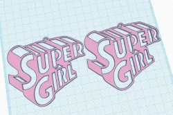 super girl earrings keyrring