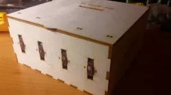 Wooden combination money-box 