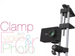 Clamp for vertical use. Photo and video shooting