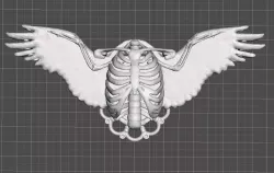 Gothic Ribcage Angel Pendant