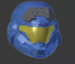 Halo Reach Noble 6 - Mark 5 B Style Helmet with Optional UA (Up Armor) Helmet add on.