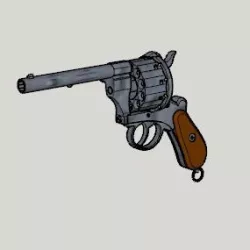 Lefaucheux M1858 3rd Type 12mm 10Shoot (3D Print Kit Toy Gun)