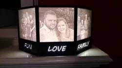 Lithophane Lamp Frame -- 3-panel with nameplates