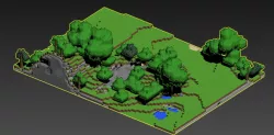 Minecraft diorama setting