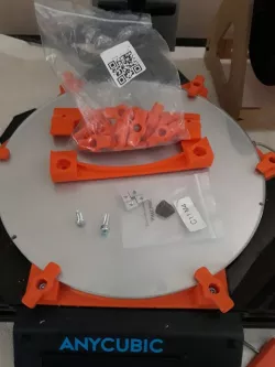 Quick release mount for hotbed (glass 240x4mm) Anycubic Plus