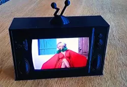 Retro Style Working Miniature Television