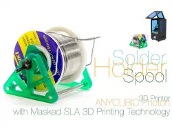 Solder Spool Holder with Masked SLA 3D Printing Technology