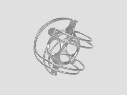 Sphericon - hexagon based sphere - extreme skeletonized - rolling functional sculpture