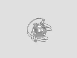 Sphericon - hexagon based sphere - wire based and balanced - rolling functional sculpture 