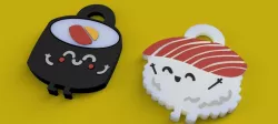 Sushi couple keychain <3