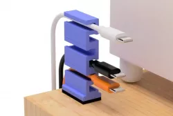 USB cable holder (for narrow space)
