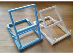 Adjustable-angle tablet/phone -stand with print in place hinges (Extra Steps)