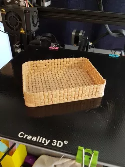 Basket weave tray