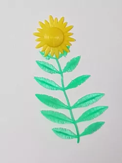 flower leaves and stem wall art 