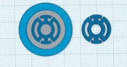 Giant Lego Blue Lantern Logo