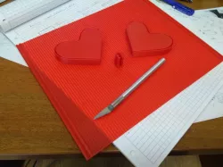 Heart shape pencil case