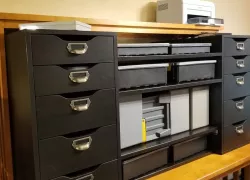 Ikea ALEX organizer with shelves for storage boxes