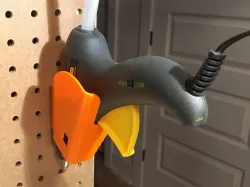 Pegboard glue gun holster