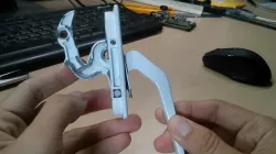 Repaired pin for window locking handle
