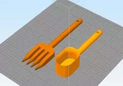 Simple Spoon and Fork