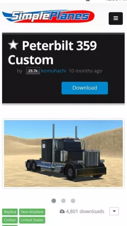 SimplePlanes Peterbilt 359