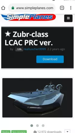 SimplePlanes Zubr class Russian Hovercraft.