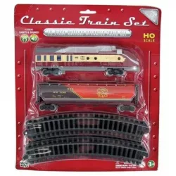 Straight track for small cheap train "Classic Train Set" HO scale