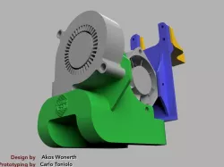Titan Aero Mount + “The Snail” Fan Duct + Wire Relief for Geeetech A30 and A10