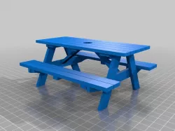 3DBear Picnic table - a picnic table remix