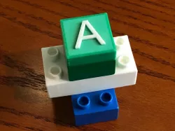 Adjustable Improved Duplo Brick Generator with Text
