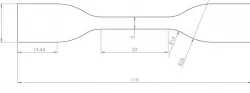 ASTM D638 Type IV Dog bone Tensile sample