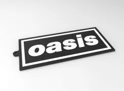 Dual Color_Oasis Band Logo_Keychain
