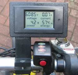 Energy display case for e-bike handlebar