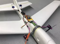 Foam glider twin motor mount