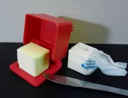 hinged butter dish shortened