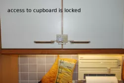 How to turn a double-door kitchen cupboard into a safe